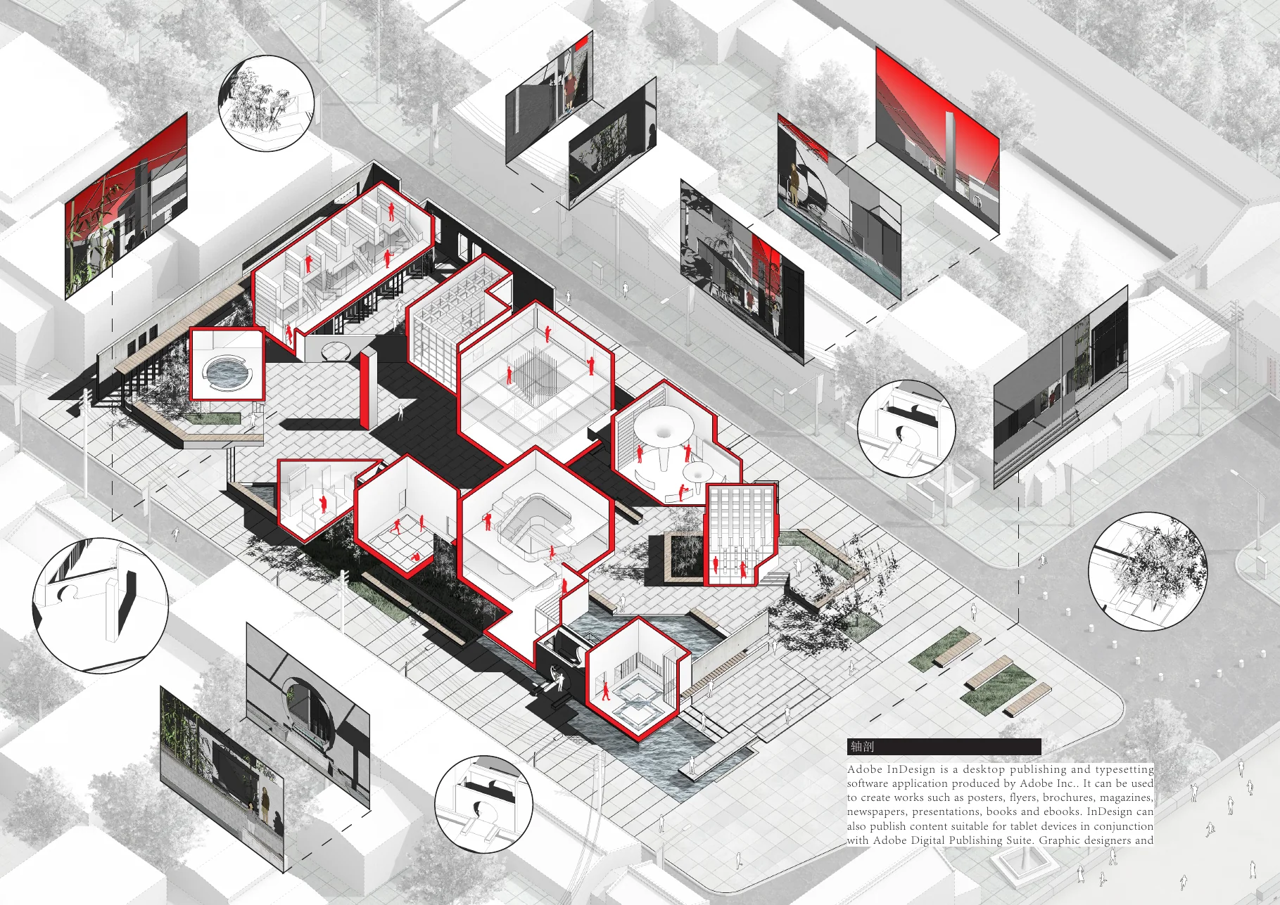 Exploded axonometric drawing of Emotion Time
