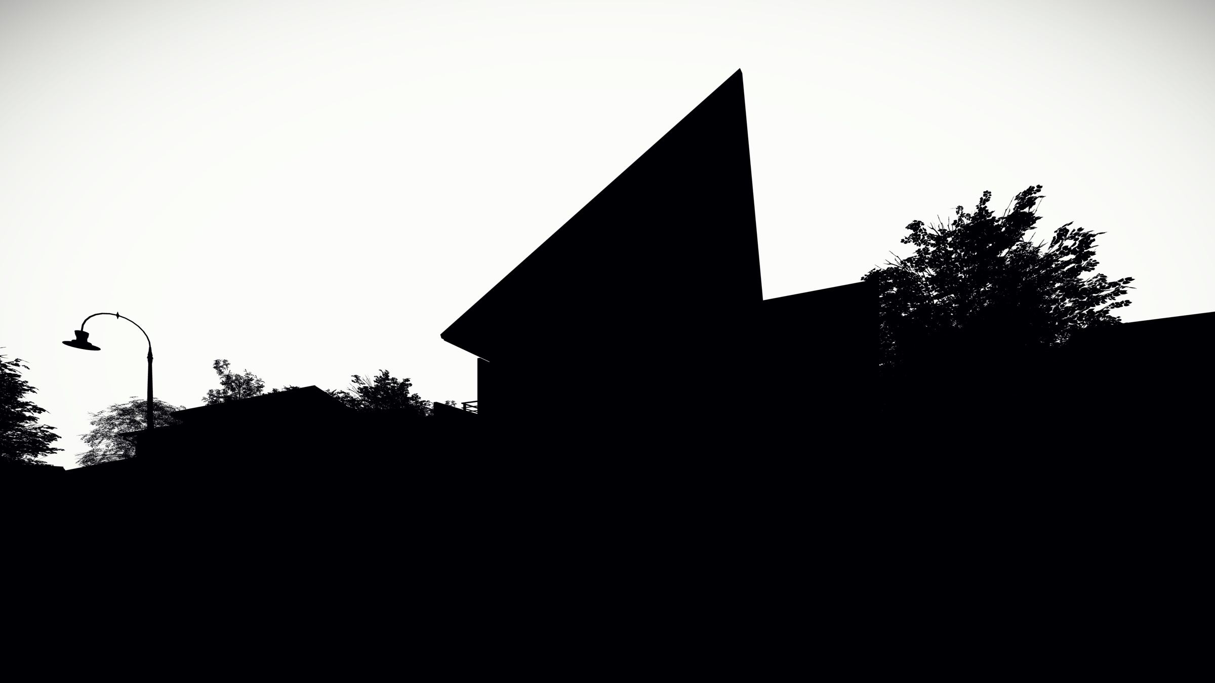 Black and white sky alpha pass exported from Lumion 8
