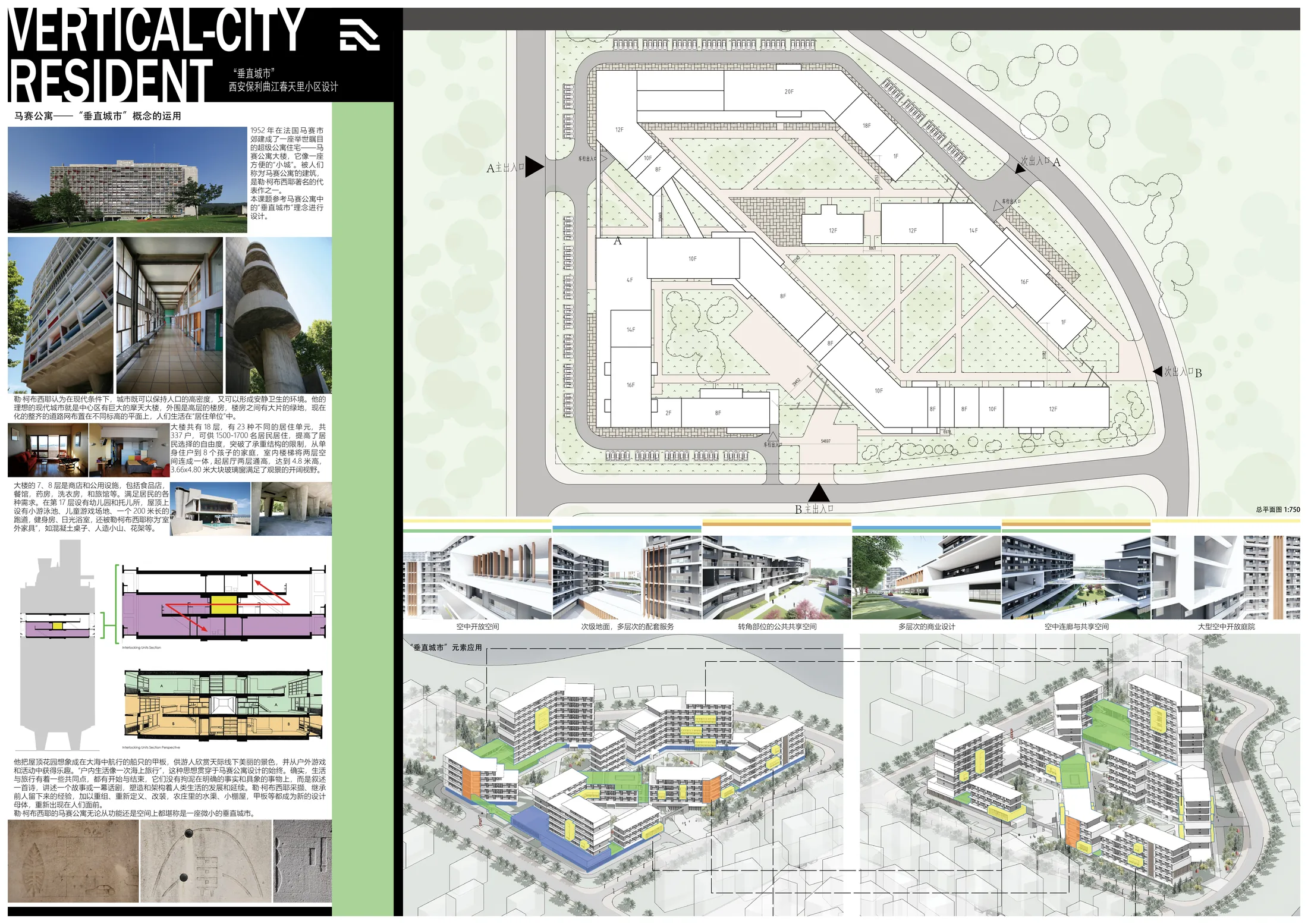 Vertical city precedent analysis and masterplan